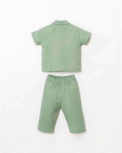 U.S. Polo Assn Erkek Bebek Müslin Takım 6-36 Ay Yeşil