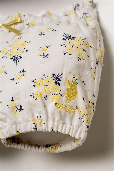 U.S. Polo Assn. Kız Bebek Şort Takım 6-36 Ay Sarı