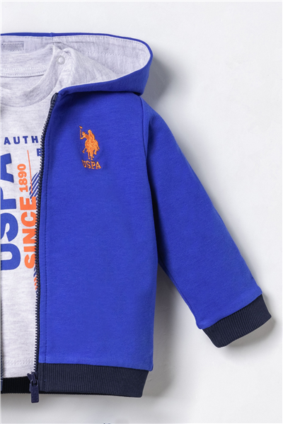 U.S. Polo Assn. Erkek Bebek Baskılı Takım 6-36 Ay Mavi