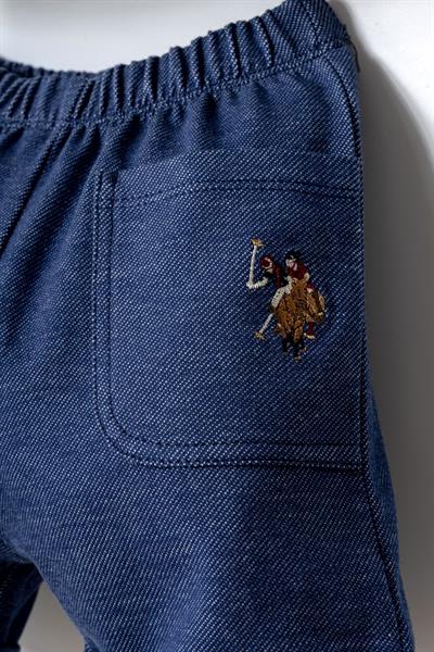 U.S. Polo Assn. Erkek Bebek Şort Takım 6-36 Ay Beyaz