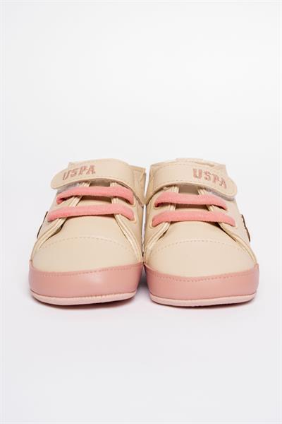 U.S. Polo Assn. Kız Bebek İlk Adım Ayakkabı 17-19 Numara Bej