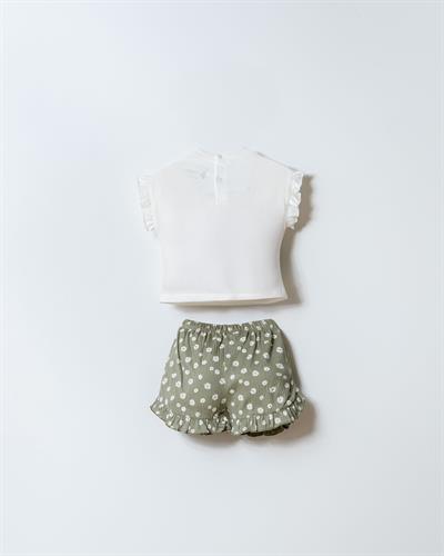 U.S. Polo Assn. Kız Bebek Şort Takım 6-36 Ay Yeşil