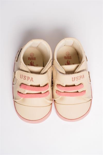 U.S. Polo Assn. Kız Bebek İlk Adım Ayakkabı 17-19 Numara Bej