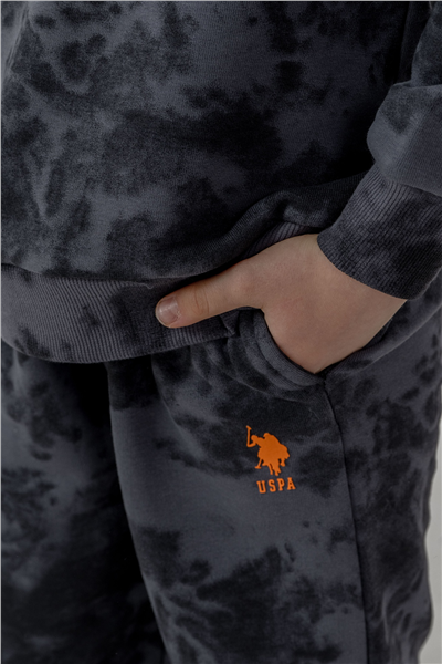 U.S. Polo Assn. Erkek Çocuk Baskılı EşofmanTakım 4-14 Yaş Antirasit