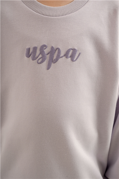 U.S. Polo Assn. Kız Çocuk Baskılı EşofmanTakım 4-9 Yaş Lila