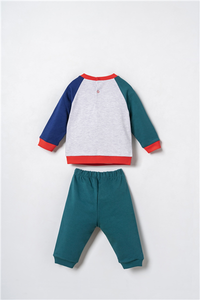 U.S. Polo Assn. Erkek Bebek Baskılı EşofmanTakım 6-36 Ay Gri