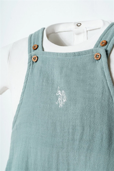U.S. Polo Assn. Erkek Bebek Şortlu Tulum 6-36 Ay Yeşil