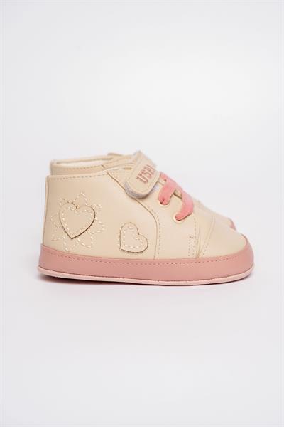 U.S. Polo Assn. Kız Bebek İlk Adım Ayakkabı 17-19 Numara Bej