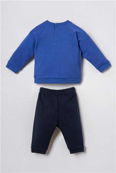 U.S. Polo Assn. Baskılı Erkek Bebek Eşofman Takım 6-36 Ay Mavi