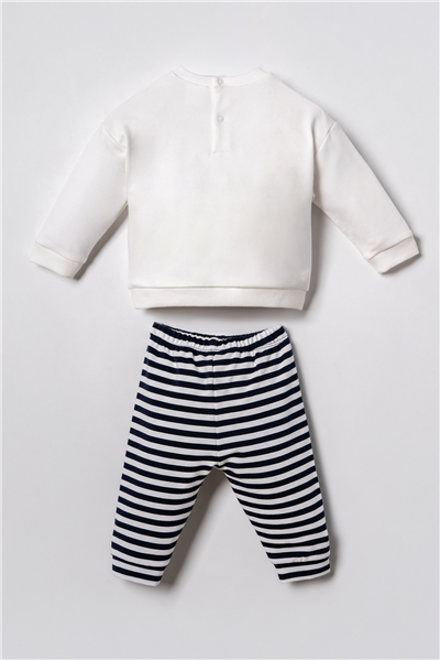 U.S. Polo Assn. Erkek Bebek Eşofman Takım 6-36 Ay Beyaz