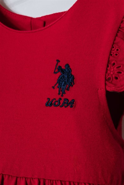 U.S. Polo Assn. Kız Bebek Elbise 6-36 Ay Kırmızı