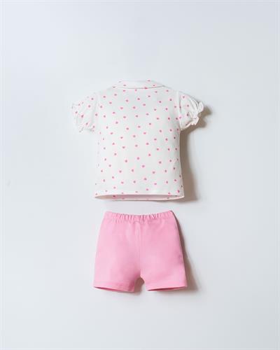 U.S. Polo Assn. Kız Bebek Şort Takım 6-36 Ay Beyaz