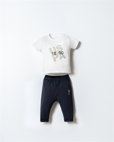 U.S. Polo Assn. Erkek Bebek 3Lü Eşofman Takım 6-36 Ay Gri