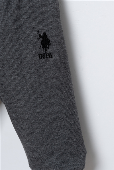 U.S. Polo Assn. Erkek Bebek Nakışlı Hırkalı Eşofman Takım 6-36 Ay Kırmızı