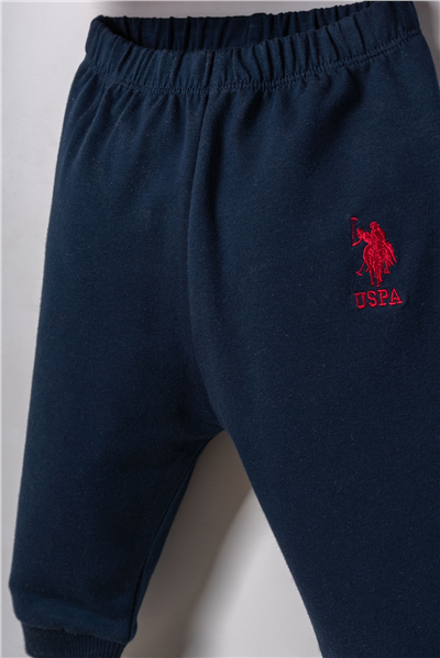 U.S. Polo Assn. Erkek Bebek Baskılı Kırmızı Hırkalı Eşofman Takım 6-36 Ay Kırmızı