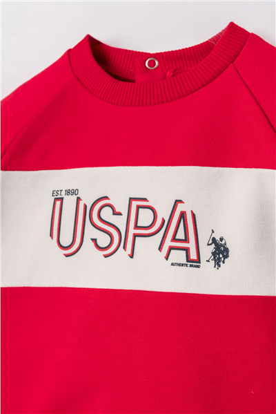 U.S. Polo Assn. Erkek Bebek EşofmanTakım 6-36 Ay Kırmızı
