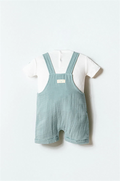 U.S. Polo Assn. Erkek Bebek Şortlu Tulum 6-36 Ay Yeşil