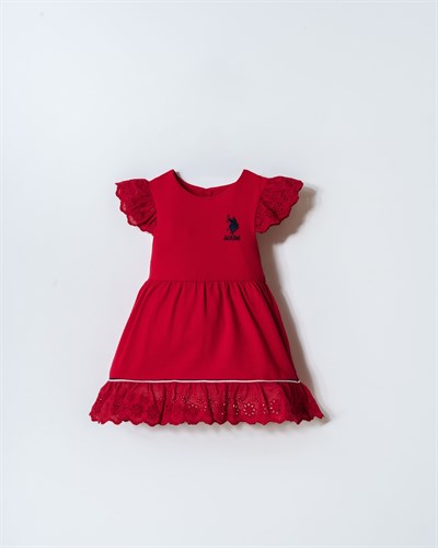 U.S. Polo Assn. Kız Bebek Elbise 6-36 Ay Kırmızı