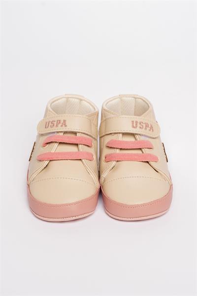 U.S. Polo Assn. Kız Bebek İlk Adım Ayakkabı 17-19 Numara Bej