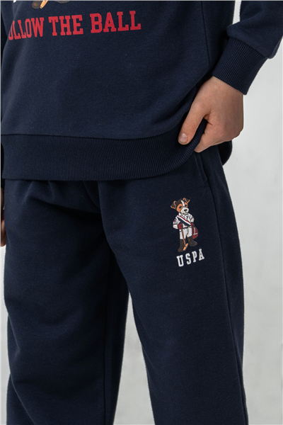 U.S. Polo Assn.Erkek Çocuk Baskılı EşofmanTakım 9-14 Yaş Lacivert