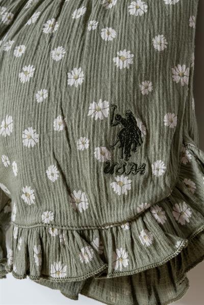 U.S. Polo Assn. Kız Bebek Şort Takım 6-36 Ay Yeşil