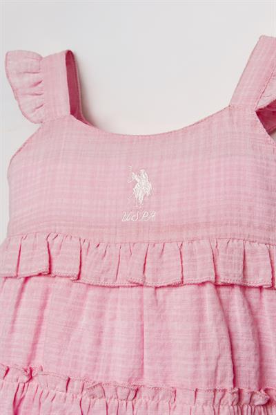 U.S. Polo Assn. Kız Bebek Elbise 6-36 Ay Pembe