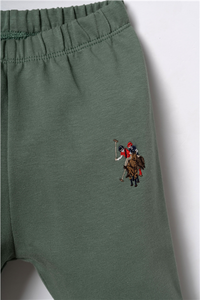 U.S. Polo Assn. Erkek Bebek Nakışlı Yeşil Hırkalı Eşofman Takım 6-36 Ay Yeşil