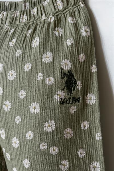 U.S. Polo Assn. Kız Bebek Şort Takım 6-36 Ay Beyaz