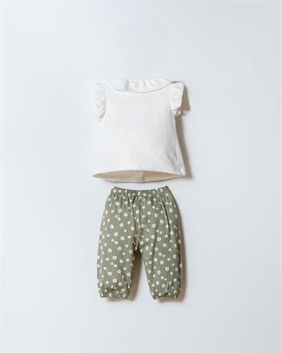 U.S. Polo Assn. Kız Bebek Şort Takım 6-36 Ay Beyaz