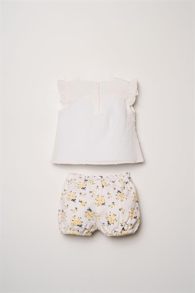 U.S. Polo Assn. Kız Bebek Şort Takım 6-36 Ay Sarı