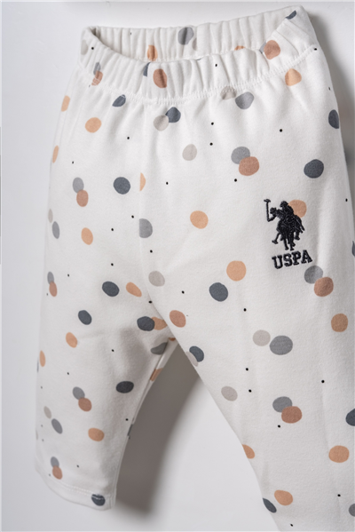 U.S. Polo Assn. Erkek Bebek Gömlek Pijama Takımı 6-36 Ay Beyaz