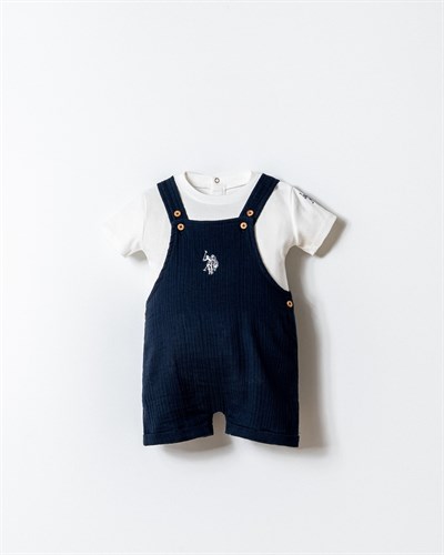 U.S. Polo Assn. Erkek Bebek Şortlu Tulum 6-36 Ay Lacivert