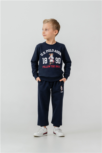 U.S. Polo Assn.Erkek Çocuk Baskılı EşofmanTakım 9-14 Yaş Lacivert