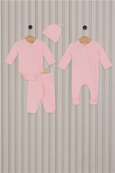U.S. Polo Assn. Kız Bebek  Regular Fit Takım 0-3 Ay Pembe