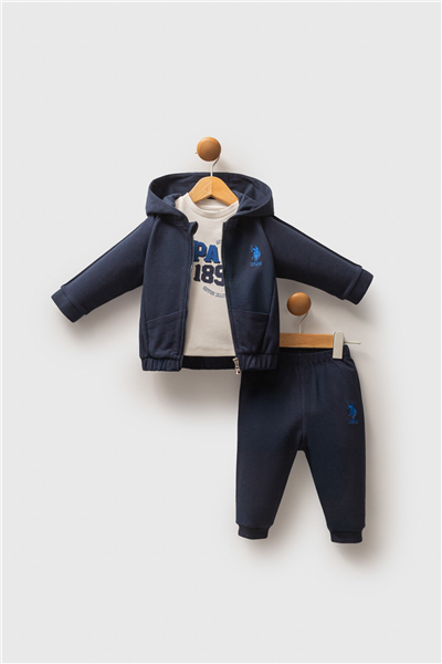 U.S. Polo Assn. Erkek Bebek Kışlık Regular Fit Lacivert Bebek Takımı 6-36 Ay Lacivert
