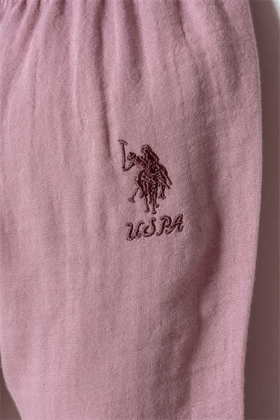 U.S. Polo Assn Kız Bebek Müslin Pantolonlu Takım 6-36 Ay G.Kurusu