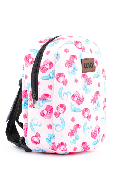 Wia Eğlenceli Baskı Tek Bölmeli Kreş Çanta Açık pembe