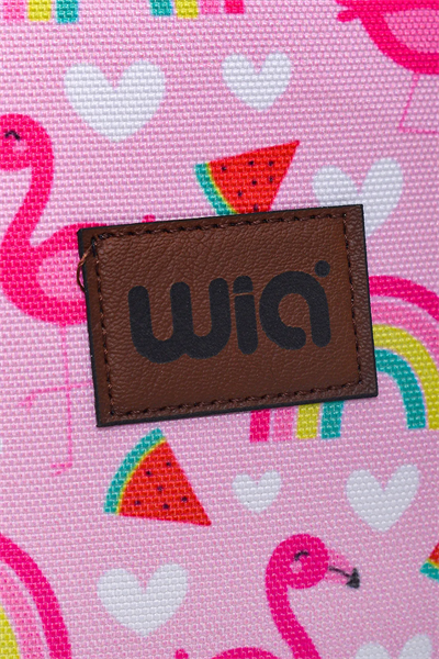 Wia Eğlenceli Baskı Tek Bölmeli Kreş Çanta Pembe