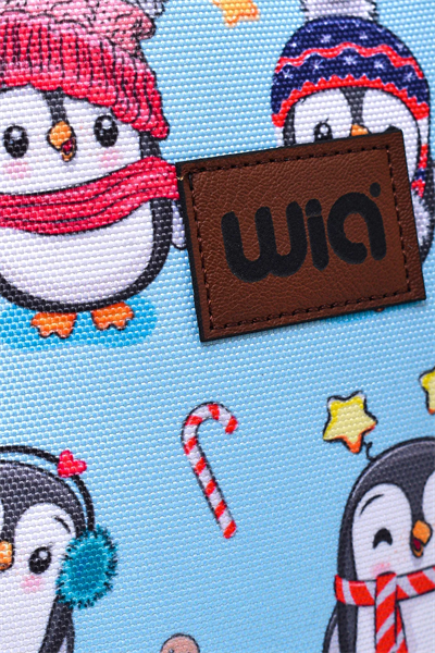 Wia Eğlenceli Baskı Tek Bölmeli Kreş Çanta Mavi