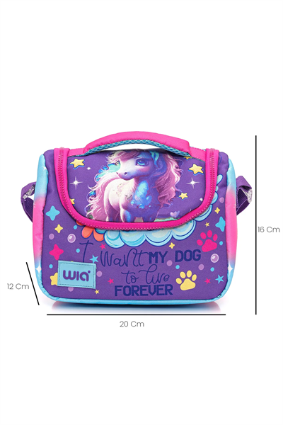 Wia Kız Çocuk Unicorn Desenli 3lü Okul Çanta Seti Pembe