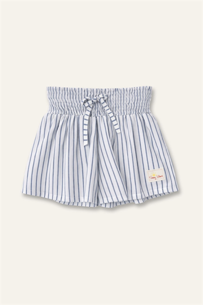 Zeyland Kız Çocuk Çizgili Şort  3-12 Yaş Mavi