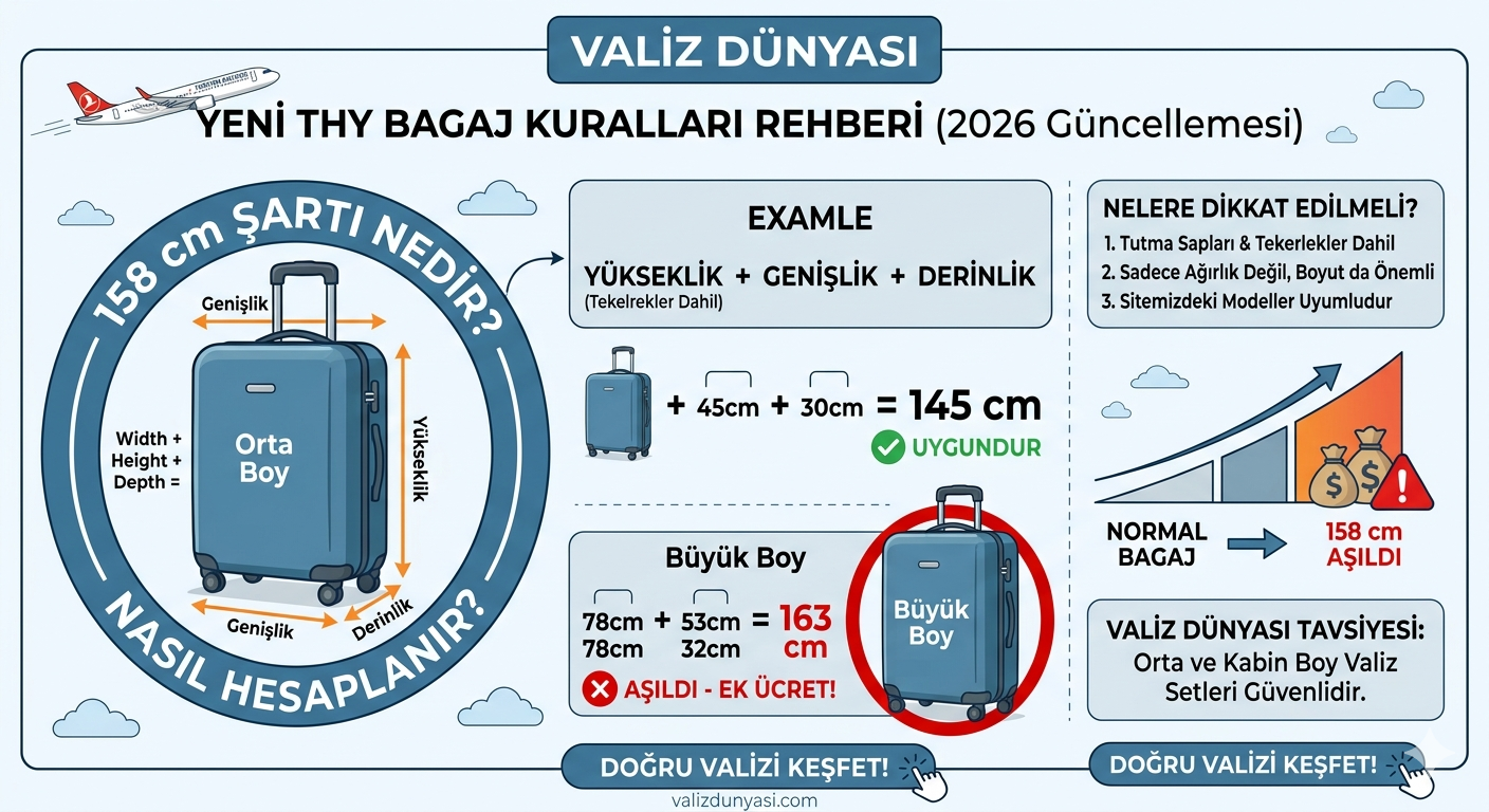 THY bagaj kurallarını yeniledi. 158 cm şartı geldi