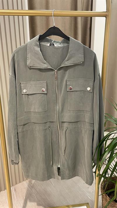 FERMUARLI DİK YAKA KAP-HAKİ