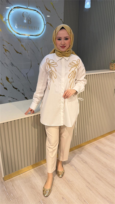 GHİSA 04170 GÖMLEK-BEYAZ