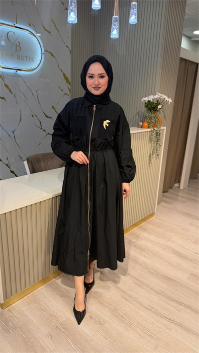GHİSA 4359 ELBİSE - SİYAH