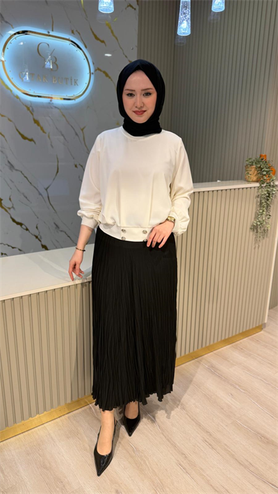 GHİSA 4424 BLUZ - EKRU