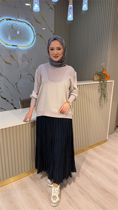 GHİSA 4467 BLUZ - GRİ