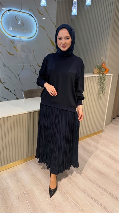 GHİSA 4467 BLUZ - LACİVERT