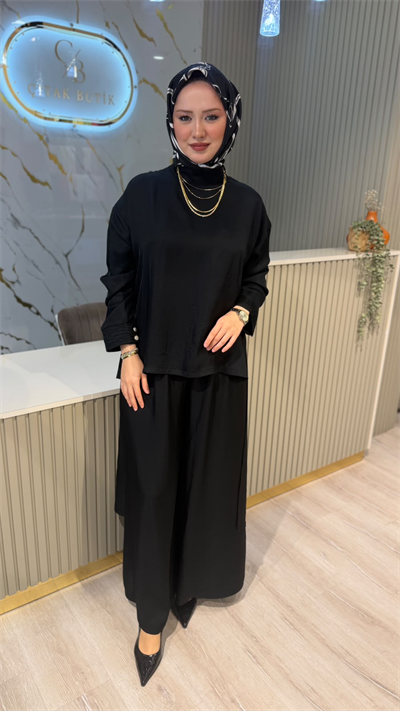 GHİSA 9427 TASARIM TAKIM- SİYAH