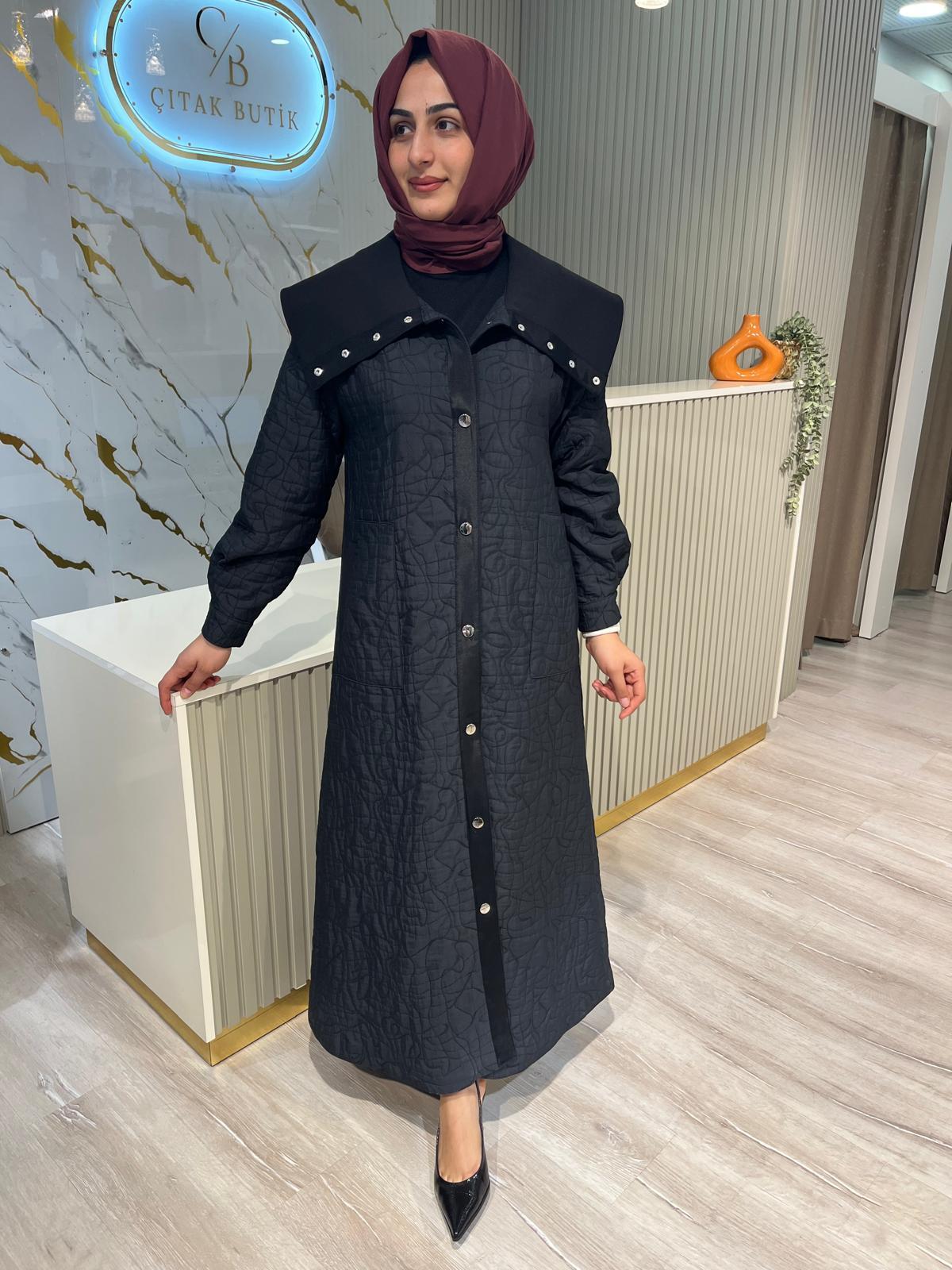 CYNTHIA ROWLEY XY タッパー グレー/ブラック KAYRA 25012 UZUN GİY ÇIK KAP-SİYAH